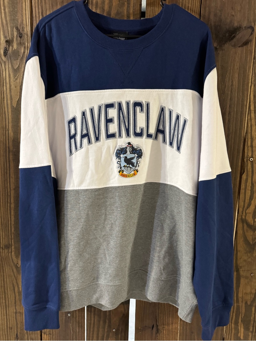 Universal Ravenclaw Colorblock Crewneck - Navy/White/Gray